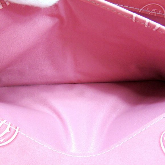 Cartier purse Happy Birthday pink enamel leather Auth T17218 - Picture 8 of 8